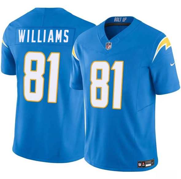 Men & Women & Youth Los Angeles Chargers #81 Mike Williams Blue 2025 F.U.S.E. Vapor Limited Stitched Jersey->los angeles chargers->NFL Jersey